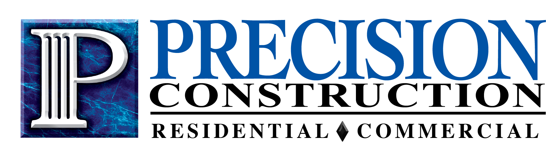 Precision Construction Residential and Commercial Logo_
